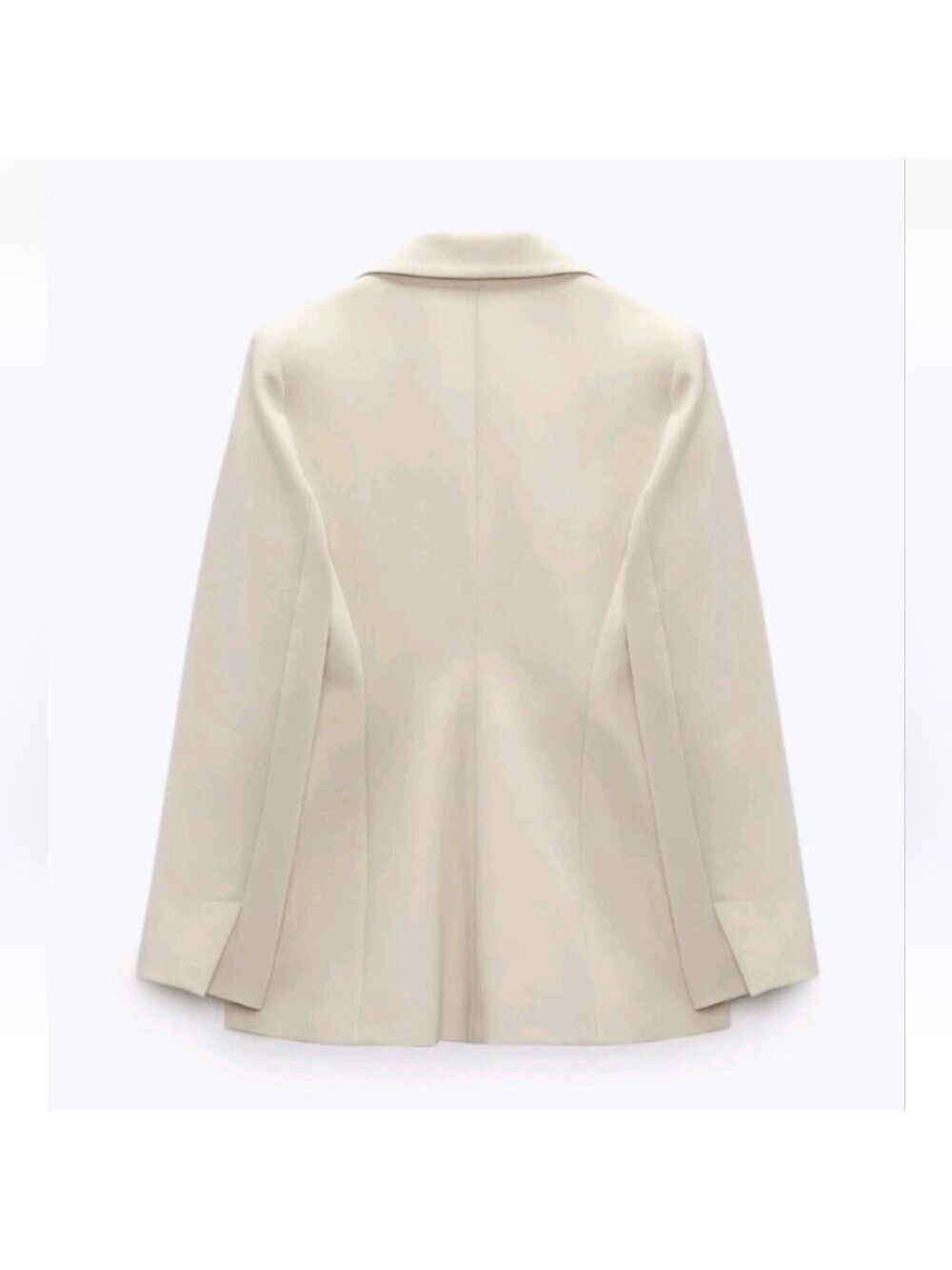 NWT Zara Rhinestone Button Blazer, Beige, Size L - Picture 15 of 17